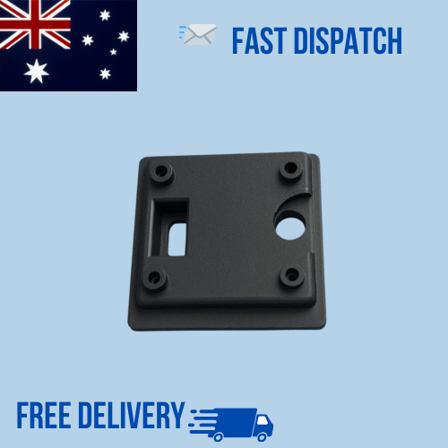 Rear view of camper door handle showing internal mounting points and cut-outs, compatible with Jayco Swan campers (2012+)