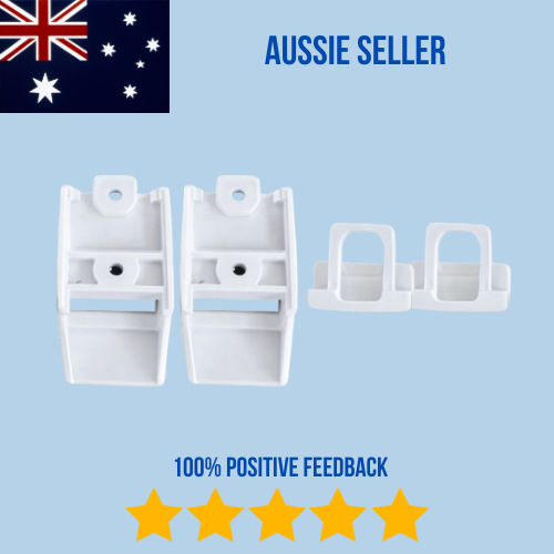 Fiamma awning leg wall bracket set showing brackets and retainers included