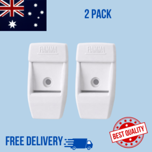 Fiamma Awning Leg Wall Bracket Replacement Pair Fiamma awning leg wall bracket replacement pair in white for caravan and RV
