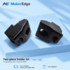 Angled view of the two-piece F80S-compatible holder kit showing its circular openings and lower slots
